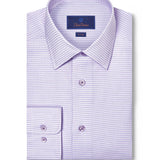 TBSP12815551 | Lilac & White Check Stretch Dress Shirt 