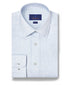 TBSP12816135 | White & Blue Twill Check Stretch Dress Shirt
