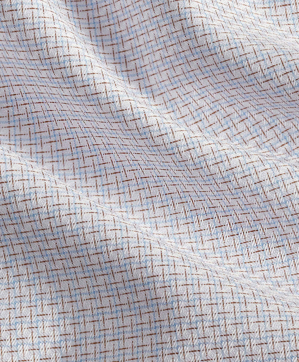 TBSP12819124 | White & Dune Dobby Check Dress Shirt