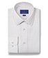 TBSP12819124 | White & Dune Dobby Check Dress Shirt