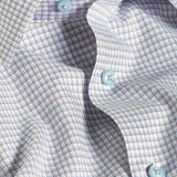 TBSP12820102 | White & Chocolate Dobby Check Dress Shirt