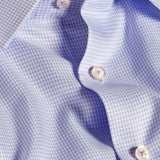 TBSP12822455 | Sky & Lilac Herringbone Silk Blend Dress Shirt