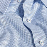 TBSP12842135 | White & Blue Check Stretch Dress Shirt