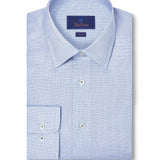 TBSP12842135 | White & Blue Check Stretch Dress Shirt