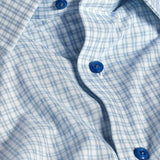 TBSP12844132 | White & Green Dobby Check Dress Shirt