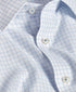 TBSP12845135 | White & Blue Dobby Check Dress Shirt