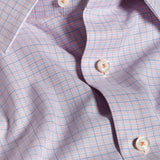 RBSP12848459 | Blue & Melon Micro Dobby Check Dress Shirt