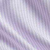 TBSP12952133 | White & Lilac Stripe Silk Blend Dress Shirt