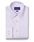 TBSP12952133 | White & Lilac Stripe Silk Blend Dress Shirt