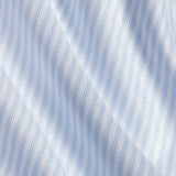 TBSP12952136 | White & Sky Stripe Silk Blend Dress Shirt