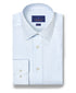 TBSP12952136 | White & Sky Stripe Silk Blend Dress Shirt