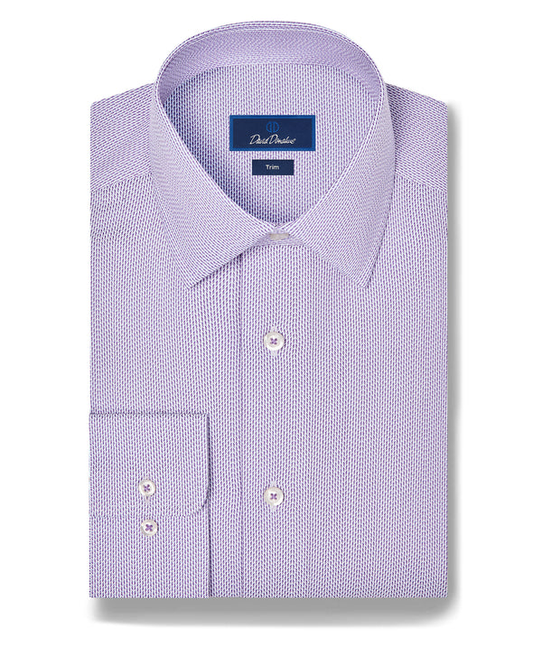 TBSP13000518 | Purple & Sky Herringbone Dobby Dress Shirt