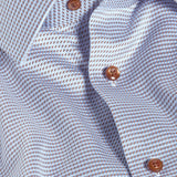 TBSP13001421 | Sky & Chocolate Textured Twill Dress Shirt