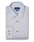 TBSP13001421 | Sky & Chocolate Textured Twill Dress Shirt