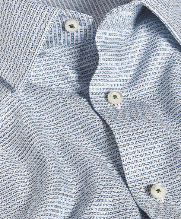 TBSP13002354 | Green & Sky Micro Dobby Dress Shirt