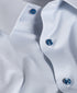 TBSP13005135 | White & Blue Micro Geometric Print Stretch Dress Shirt