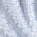 TBSP13005135 | White & Blue Micro Geometric Print Stretch Dress Shirt