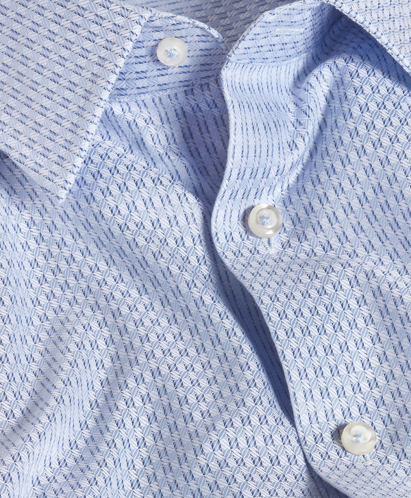 RBSP13007452 | Sky & Blue Textured Dobby Dress Shirt