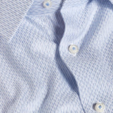 TBSP13008136 | White & Sky Textured Dobby Dress Shirt
