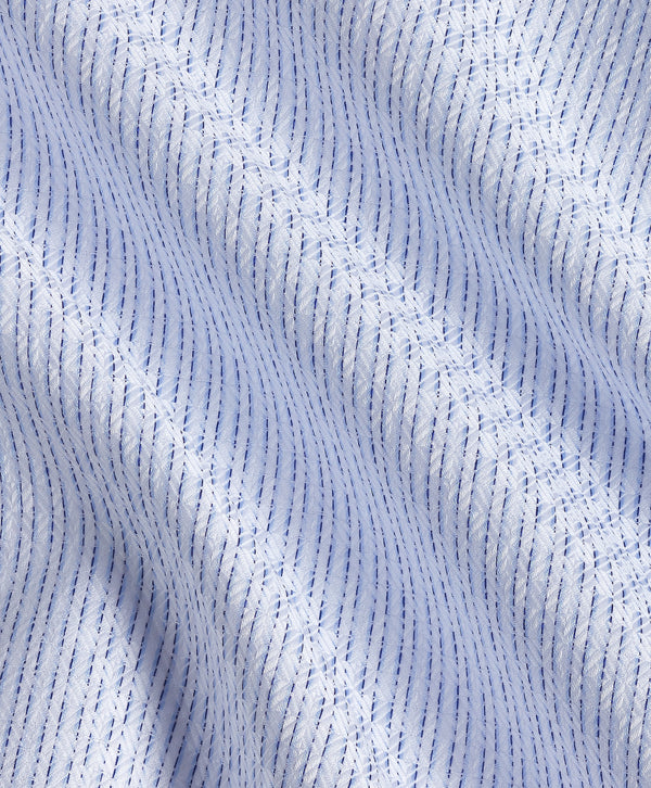 TBSP13008136 | White & Sky Textured Dobby Dress Shirt