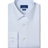 TBSP13008136 | White & Sky Textured Dobby Dress Shirt