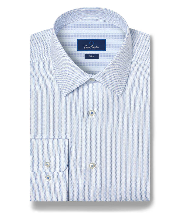 TBSP13008136 | White & Sky Textured Dobby Dress Shirt