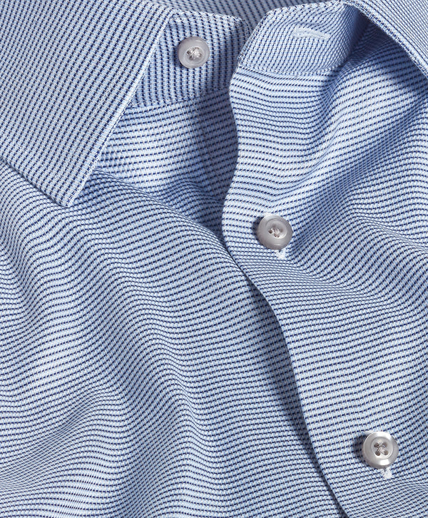 SBSP13009456 | Sky & Navy Micro Twill Stretch Dress Shirt