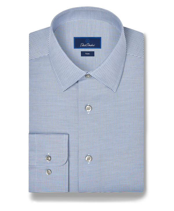 TBSP13009456 | Sky & Navy Micro Twill Stretch Dress Shirt