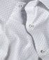 TBSP13200135 | White & Blue Micro Neat Print Stretch Dress Shirt
