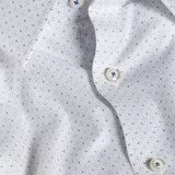 SBSP13200135 | White & Blue Micro Neat Print Stretch Dress Shirt