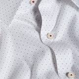 TBSP13200137 | White & Purple Micro Neat Print Stretch Dress Shirt
