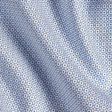 RBSP13202155 | White & Navy Micro Geometric Print Dress Shirt