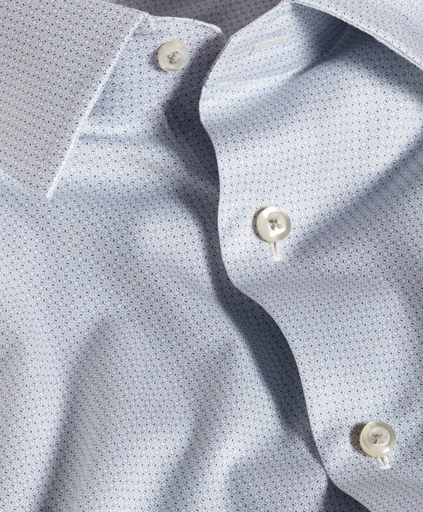 TBSP13203025 | Pearl Micro Geometric Print Dress Shirt