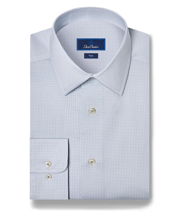 TBSP13203025 | Pearl Micro Geometric Print Dress Shirt