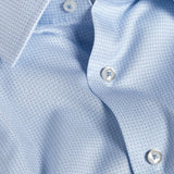 TBSP13203454 | Sky Micro Geometric Print Dress Shirt