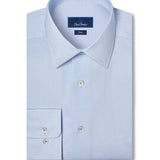 TBSP13203454 | Sky Micro Geometric Print Dress Shirt