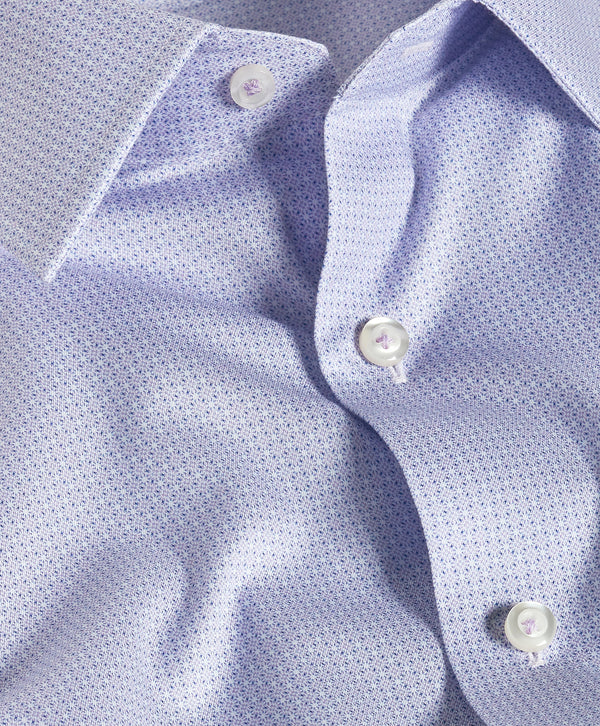 TBSP13203534 | Lilac Micro Geometric Print Dress Shirt