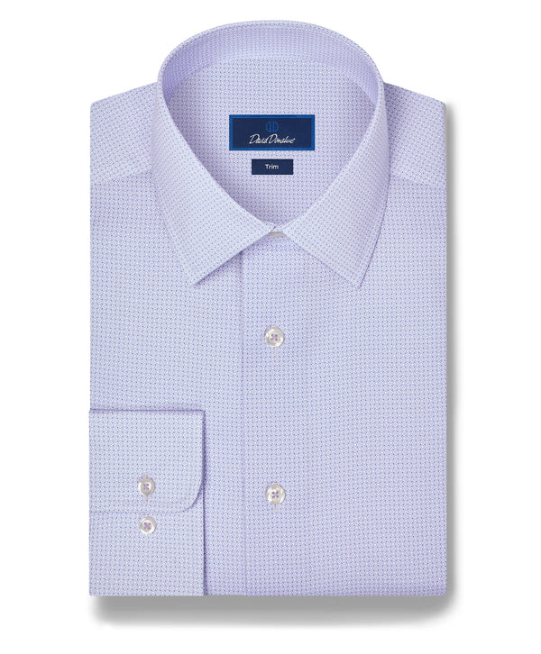 TBSP13203534 | Lilac Micro Geometric Print Dress Shirt