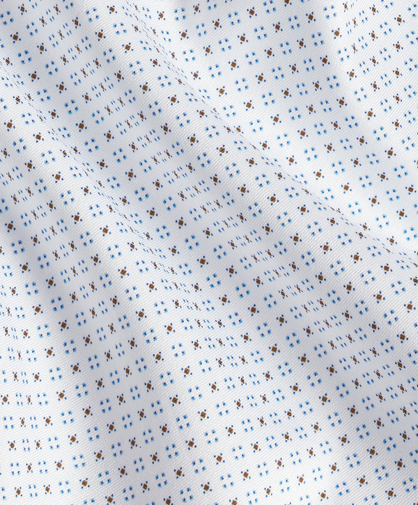 RBSP13206102 | White & Chocolate Micro Neat Print Dress Shirt