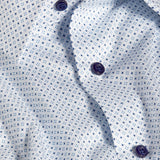 RBSP13206155 | White & Navy Micro Neat Print Dress Shirt