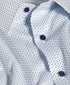 RBSP13206155 | White & Navy Micro Neat Print Dress Shirt