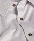 TBSP13600102 | White & Chocolate Geometric Print Dress Shirt