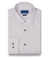 TBSP13600102 | White & Chocolate Geometric Print Dress Shirt