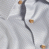 TBSP13601124 | White & Dune Geometric Print Dress Shirt