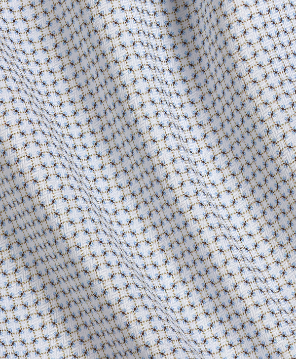 TBSP13601124 | White & Dune Geometric Print Dress Shirt