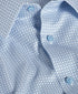 RBSP13601135 | White & Blue Geometric Print Dress Shirt