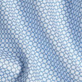 RBSP13601135 | White & Blue Geometric Print Dress Shirt