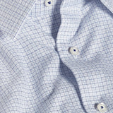 RBSP13800155 | White & Navy Dobby Check Dress Shirt