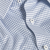 SBSP13801155 | White & Navy Twill Check Stretch Dress Shirt