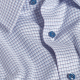 TBSP13802485 | Blue & Purple Twill Check Stretch Dress Shirt
